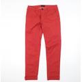 River Island Womens Red Straight Jeans Size 30 in L30 in