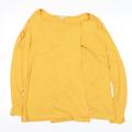 ANNE WEYBURN Womens Yellow Cardigan Jumper Size 6