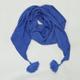 Preworn Womens Blue Knit Scarf - pom pom