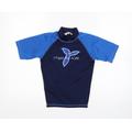 kANGAROO POO Boys Blue Polyester Basic T-Shirt Size 9 Years Round Neck - Swim shirt
