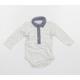 TU Boys Grey Geometric Jersey Babygrow One-Piece Size 3-6 Months - Stars