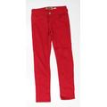 River Island Womens Red Straight Jeans Size 10 L30 in
