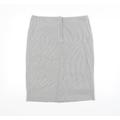 Monsoon Womens Grey Striped Straight & Pencil Skirt Size 12