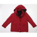 Berkertex Womens Red Overcoat Coat Size 14