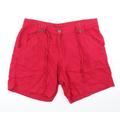 The Collection Womens Pink Cargo Shorts Size 14