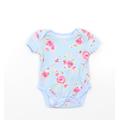 George Baby Blue Floral Babygrow One-Piece Size 0-3 Months