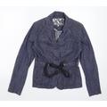 RJR.John Rocha Womens Blue Denim Jacket Blazer Size 8