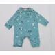 John Lewis Girls Blue Animal Print Babygrow One-Piece Size 0-3 Months