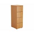 TC Office Deluxe 4 Drawer Filing Cabinet A4 Height 1365mm, Beech
