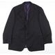 Greenwoods Elite Mens Black Striped 2 Piece Suit Size 42 L26 in