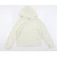 New Look Girls Ivory Polyester Pullover Hoodie Size L - Weekend Mode