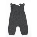 Gap Baby Grey Acrylic Babygrow One-Piece Size 3-6 Months