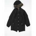 French Connection Womens Black Parka Coat Size 6 - Faux fur