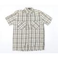 Trespass Mens Brown Check Button-Up Size S