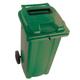 120L Wheelie Bin with Confidential Waste Paper Slot on Lid with Lock - Blue