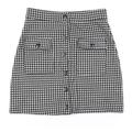 F&F Girls Black Argyle/Diamond Straight & Pencil Skirt Size 10-11 Years