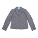 Preworn Womens Size 12 Grey Check Formal Work Office Occasion Business Professional Jacket (Regular)