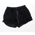 George Womens Black Floral Nylon Sleep Shorts Size 10