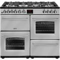 Belling 444444134 Farmhouse 100DF Silver 100cm Dual Fuel Range Cooker