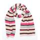 Accessorize Womens Pink Striped Scarf
