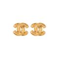 1980s Vintage Chanel Quilted Clip-On Earrings