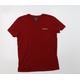 Abercrombie & Fitch Mens Red Cotton T-Shirt Size S Crew Neck