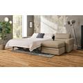SiSi Italia Fabric Amalfi 3 Seater Sofa Bed With Right Hand Facing Storage Chaise
