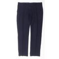 Charles Tyrwhitt Womens Blue Wool Trousers Size 36 L30 in Regular