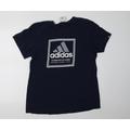 adidas Mens Blue Cotton T-Shirt Size L Crew Neck