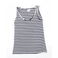 Lee Cooper Womens Blue Striped Basic Tank Size 10