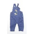 Marks and Spencer Baby Blue Dungaree One-Piece Size 6-9 Months - RABBIT