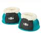 Saxon Fleece Trim Rubber Bell Boots - Turquoise/White - Full