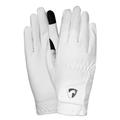 Hy Equestrian Sparkle Touch White Riding Gloves - Medium