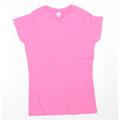 Gildan Womens Pink Basic T-Shirt Size M