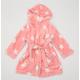George Girls Pink Geometric Fleece Kimono Robe Size 3-4 Years
