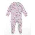 Primark Girls Grey Polka Dot Polyester Babygrow One-Piece Size 18-24 Months Zip