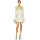 Alexander Wang Crystal Hotfix Slim Shirt Dress in Pale Lime Yellow - Green. Size 2 (also in 0, 4, 6).