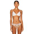 fleur du mal Charlotte Lace Triangle Bra in Ivory - White. Size XS (also in ).