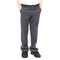 Boys Classic Fit Organic Cotton School Trousers - Grey - 7yrs Plus