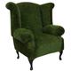 Chesterfield Grass Queen Anne High Back Wing Chair