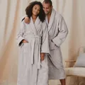 Unisex Cotton Classic Robe, Pearl Grey, L