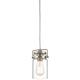 Elstead KL/BRINLEY/MP NI Brinley 1 Light Mini Pendant Ceiling Light In Brushed Nickel