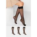 Tall Black 3 Pack Knee High 15 Denier Tights Large Lts | Tall Women's Tights