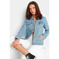 Lts Tall Blue Zip Through Denim Jacket 12 Lts | Tall Women's Denim Jackets