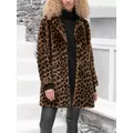 Celtic & Co. Leopard Print Sheepskin Coat, Brown