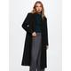 Mango Dalmata Wool Blend Tailored Coat, Black