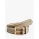 Mango Little Square Buckle Belt, Light Beige