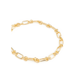 Large gold-plated silver chain link choker