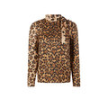Star leopard-print silk blouse