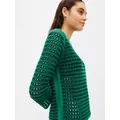 See By Chloé Crochet Knit Jumper, Lively Pine